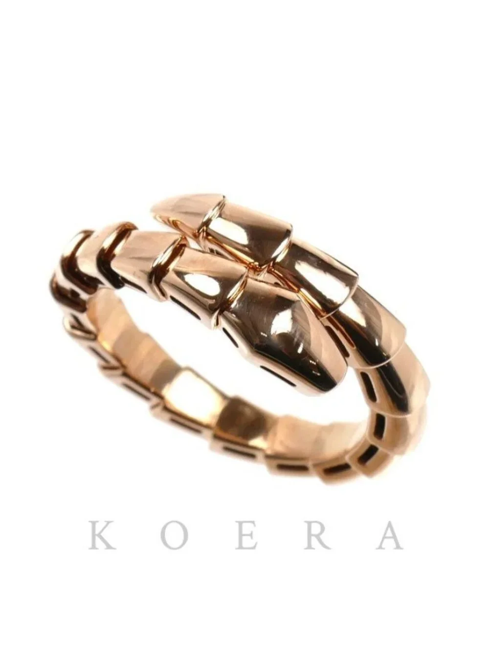 Bvlgari 18K Pink Gold Serpenti Viper Ring